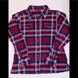 Patagonia button down plaid thermal sz 10